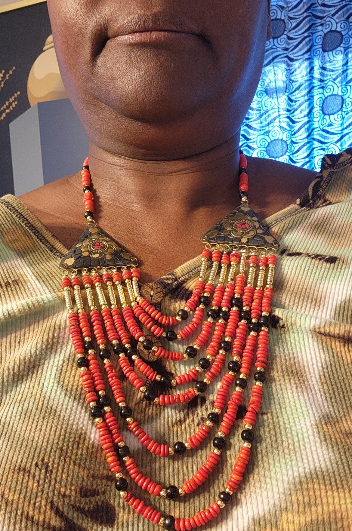 Multi strand Handcrafted Necklace/Christmas Special Handmade Jewelry/Holiday deal beautiful Necklace