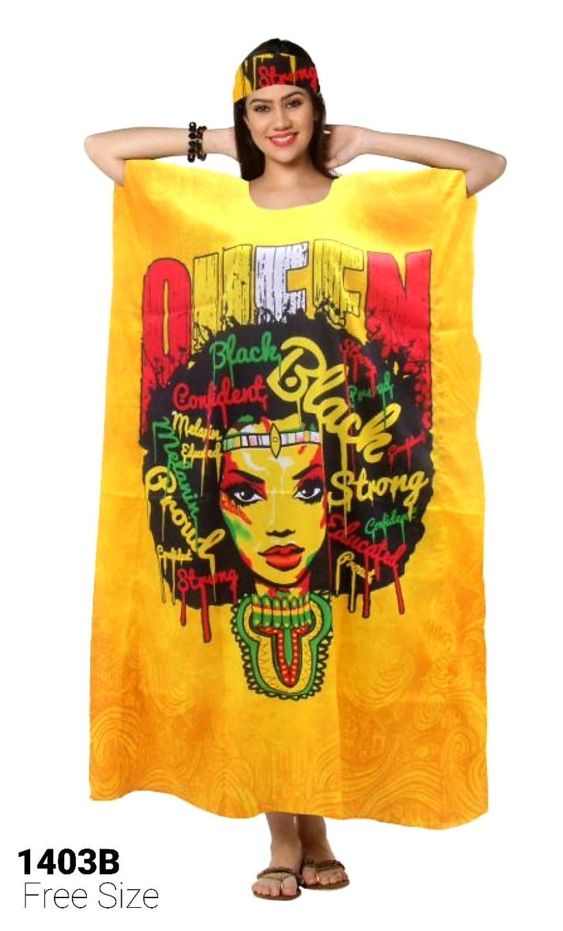 Women's Queen Long Kaftan dress.