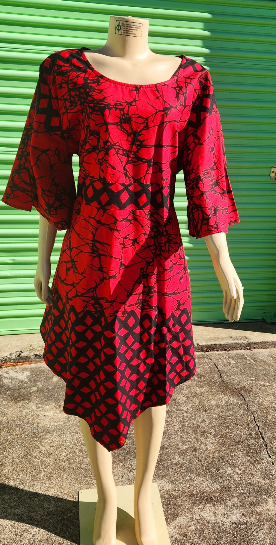 Ankara Fashionable Dress with a tie belt/African Print Dress 100% Cotton Brocade/Regular and Plus size.