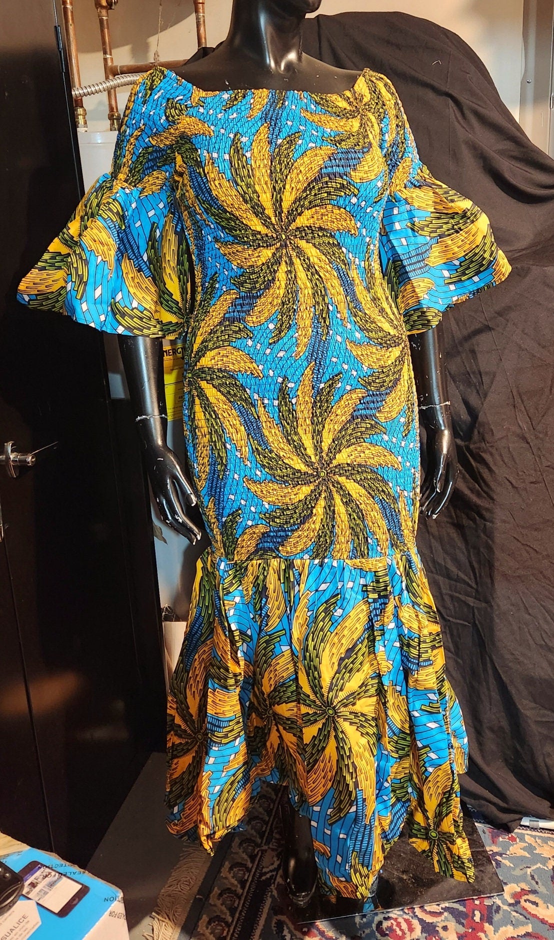 Fishtail Elastic Mermaid Maxi Ankara African Dress/African Formal Wear/Women Dress Regular Size M-XL