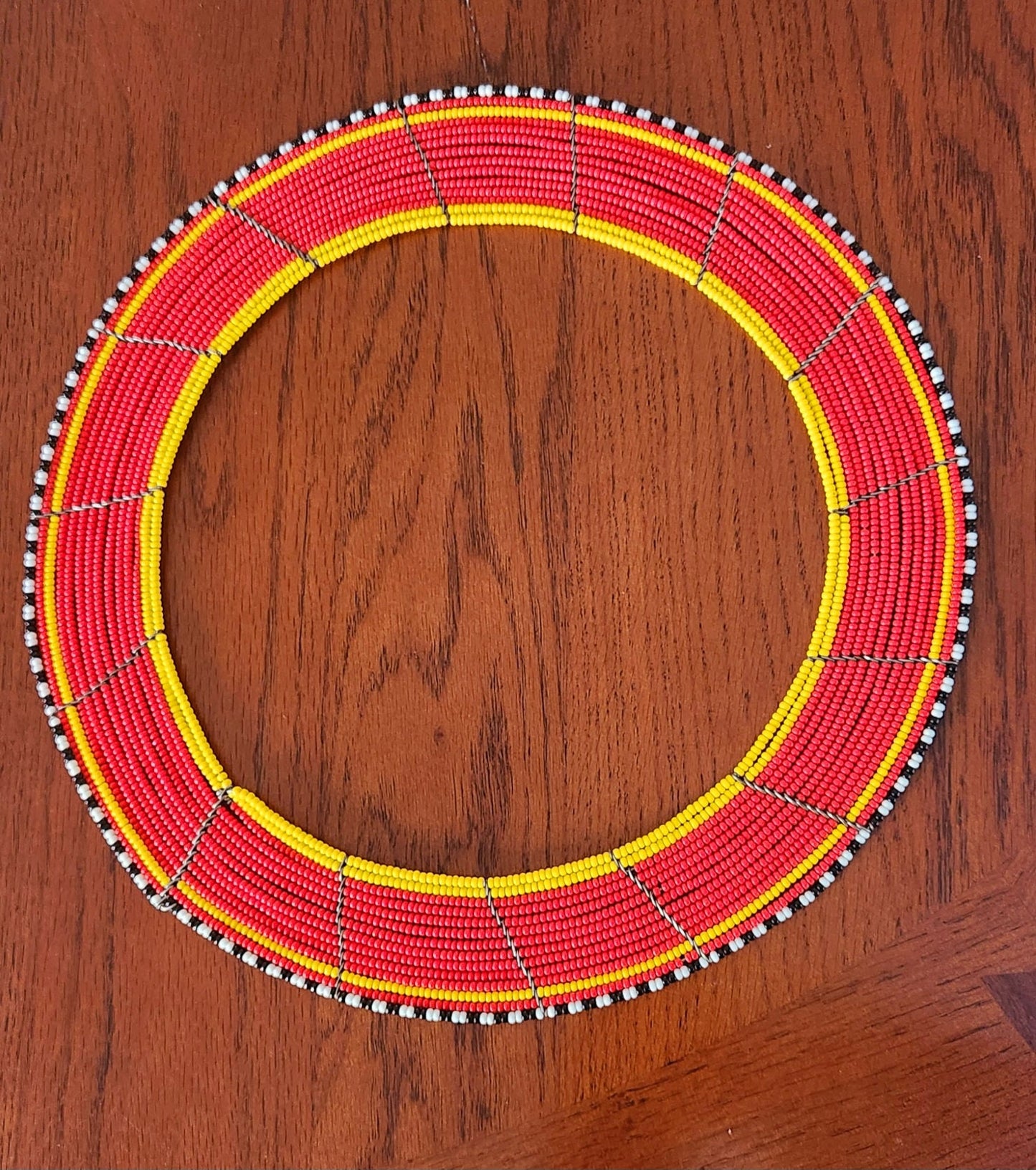 Maasai Wedding Jewelry /African Tribal Necklace / Maasai necklaces made in Kenya / Wedding collar necklace. Circumference 12 inches.