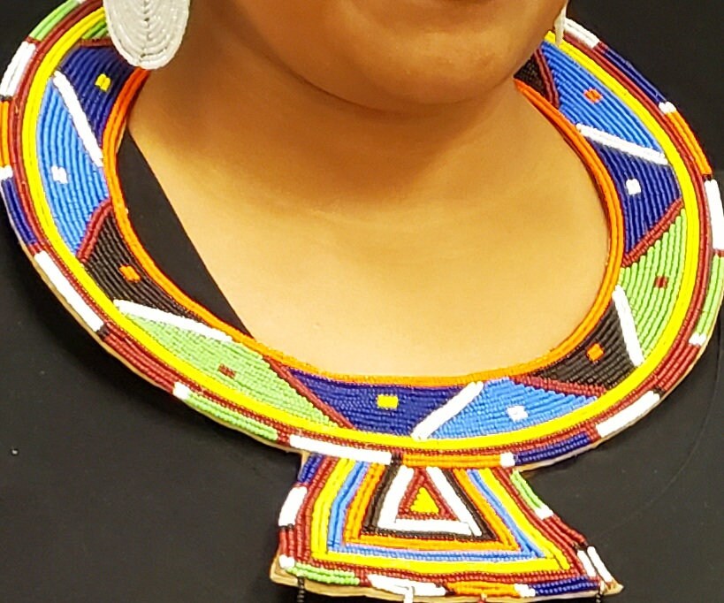 Maasai Wedding Jewelry /African Tribal Necklace / Maasai necklaces made in Kenya / Wedding collar necklace. Circumfrence 10.5 inches.