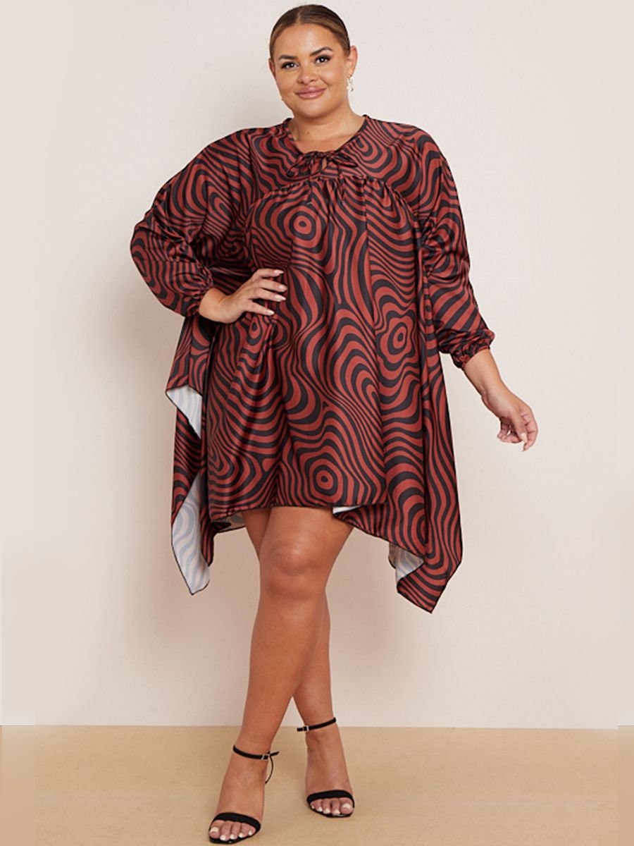 Minala Ladies Zebra Print Tunic Kaftan Dress.