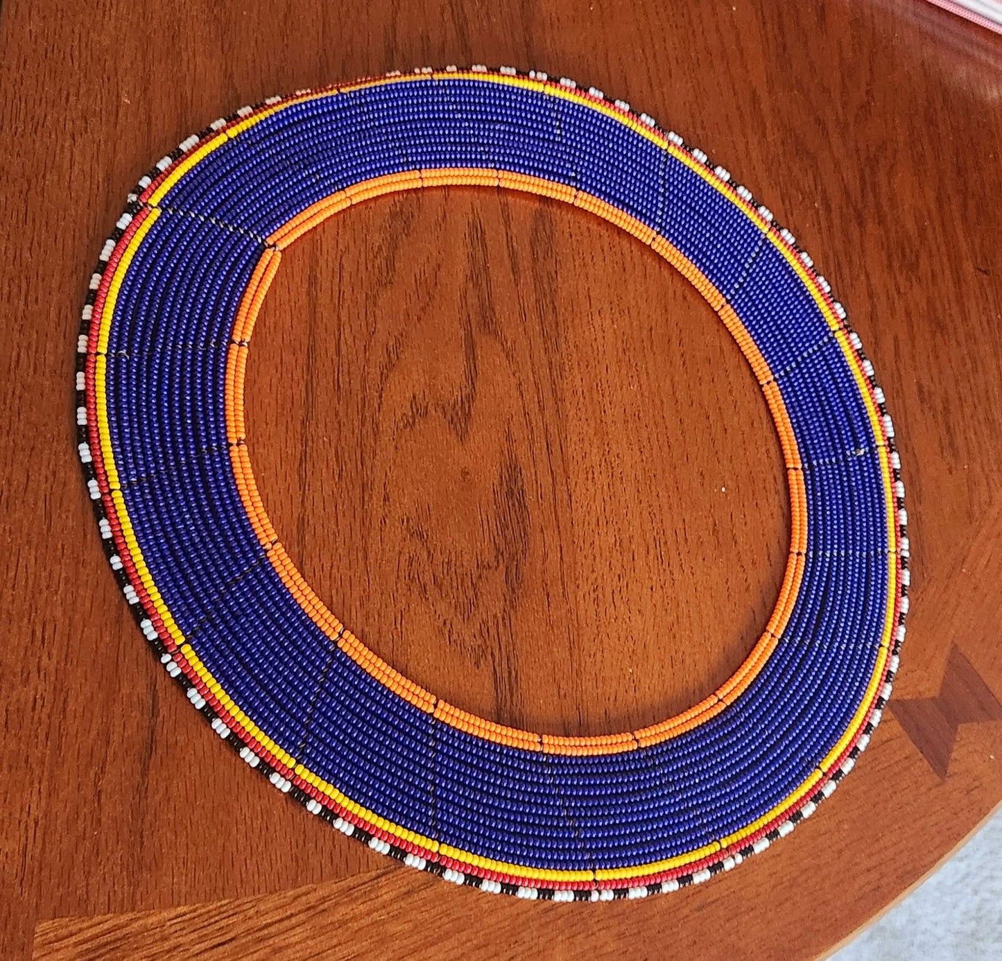 Maasai Wedding Jewelry /African Tribal Necklace / Maasai necklaces made in Kenya / Wedding collar necklace. Circumference 12 inches.