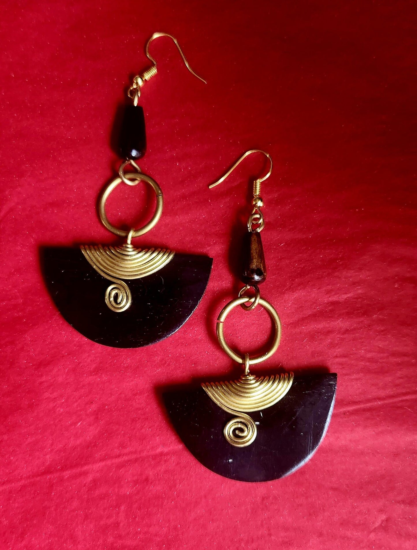 Kenya Dangling Drop Bone Earrings/Gothic Statement Earrings/Ethnic Boho Earrings 3.5".