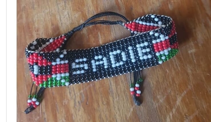 South African Flag Wrist Bracelet/ Beaded South Africa Bracelet for him/her /Gift idea.