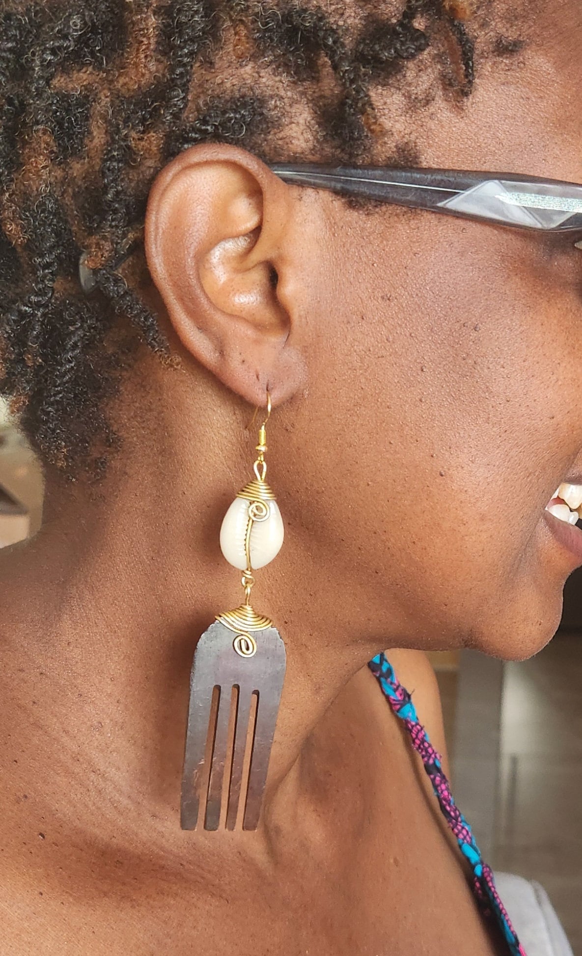 Picking Comb Natural Bone Earrings,/Tribal Earrings/Christmas Gift / Maasai Earrings.