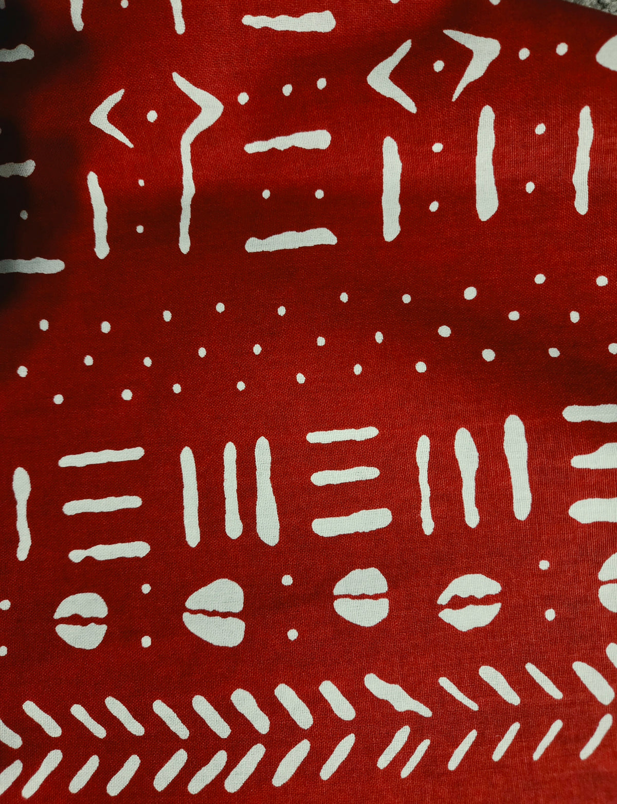 Dark Red a d White Fabric 6 yards.