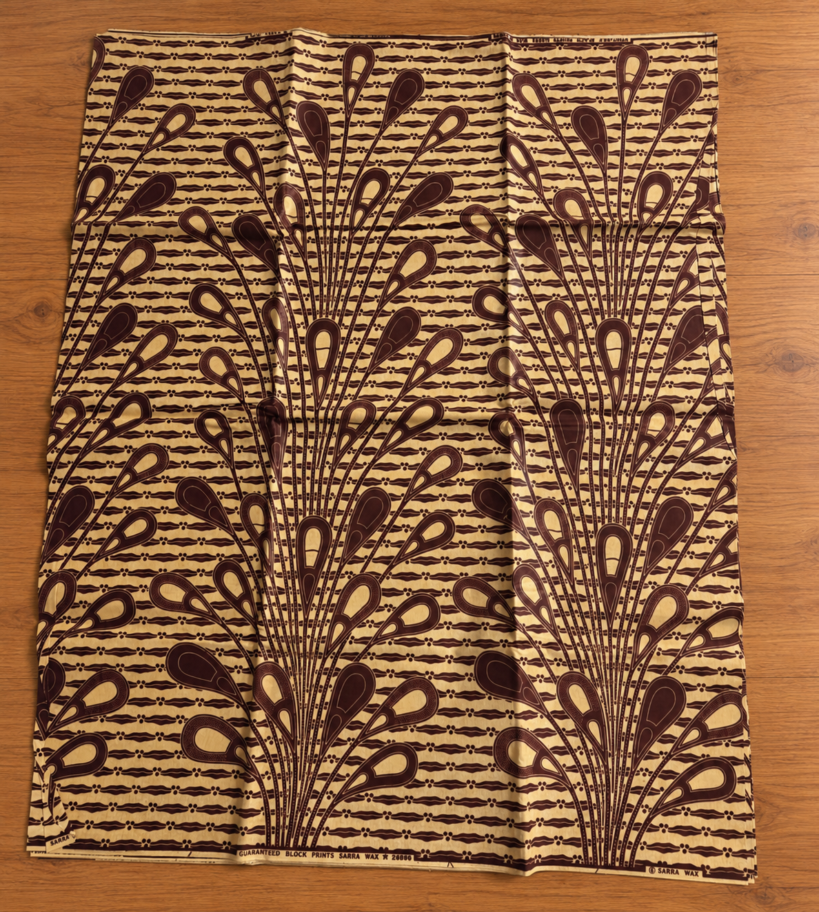 Chocolate Cream High Target Waxprint Fabric.