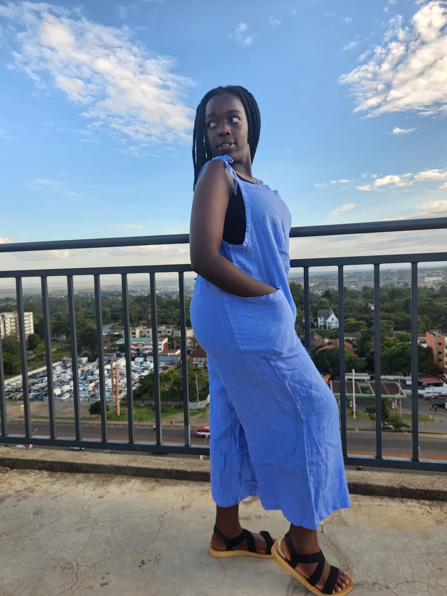 Linen Jumpsuit made in Italy, fits S-L.