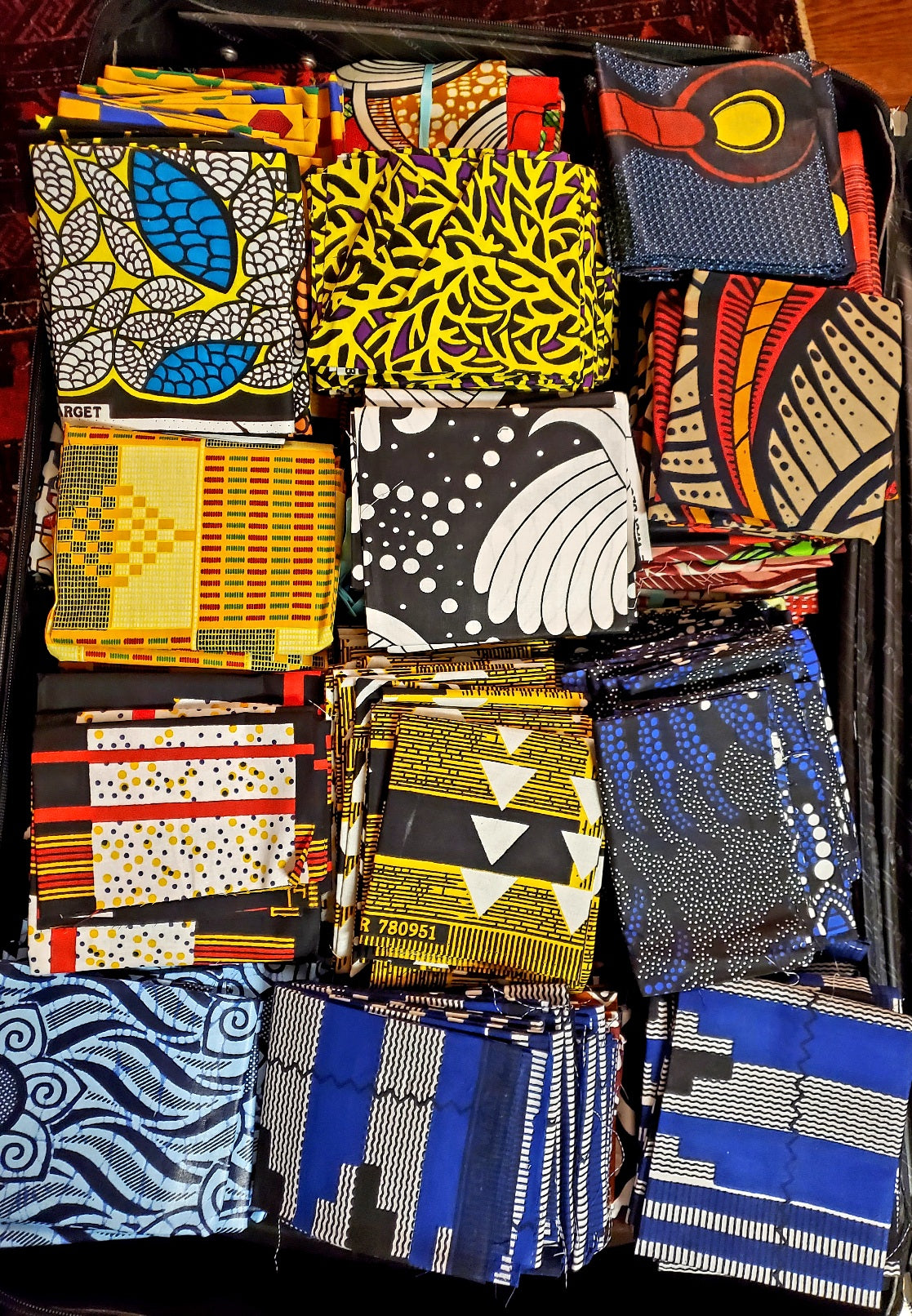 African Print assorted Fat Quarters 5 pcs 18"×22"