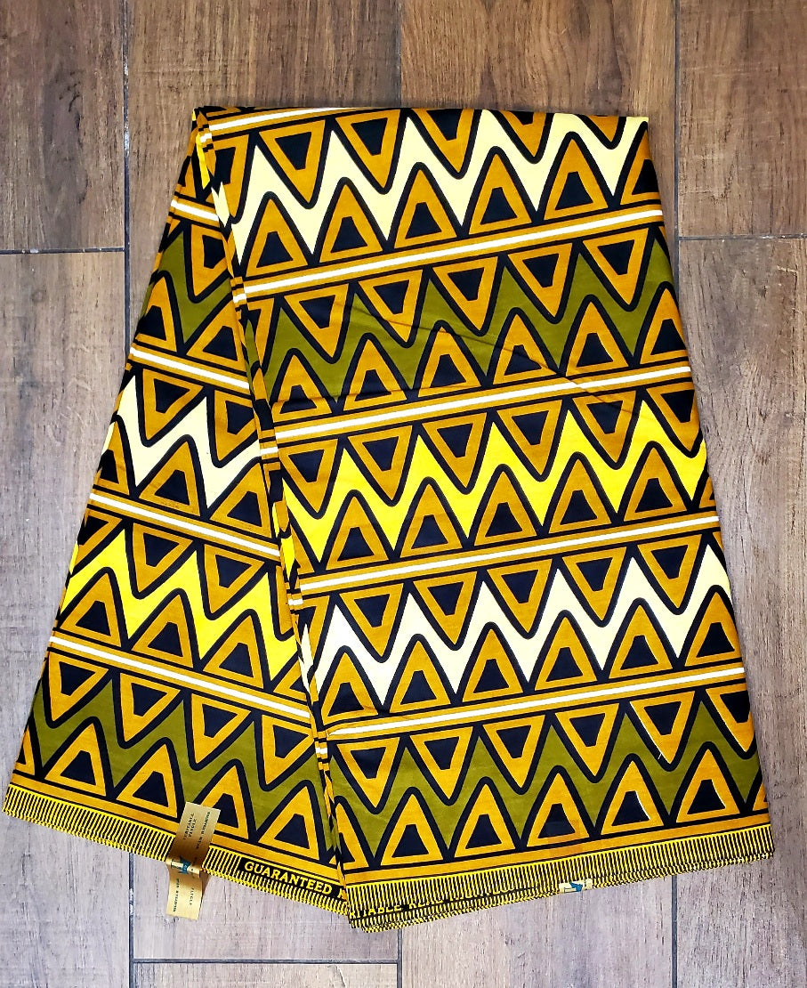 Olive Ankara Fabric 6 yards bulk.