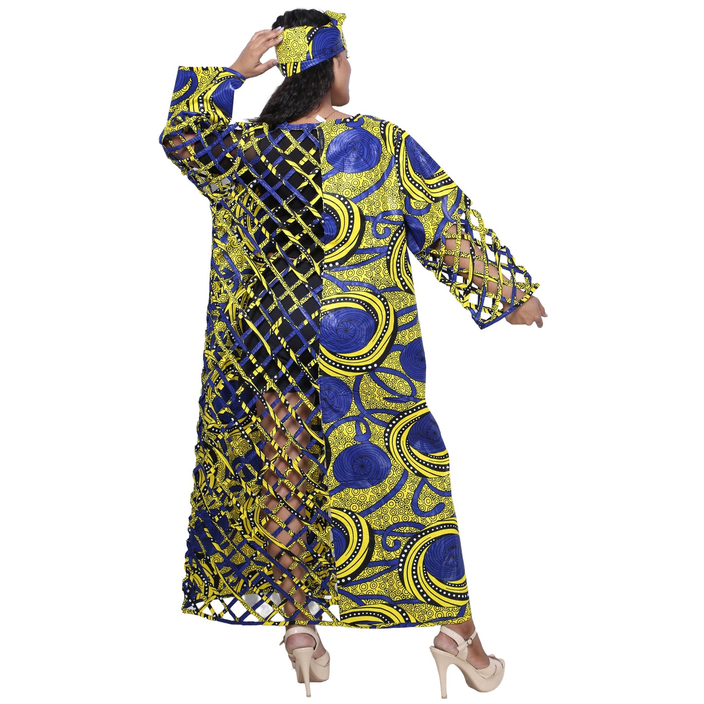 Women's Patch Printwork Cage Maxi Duster