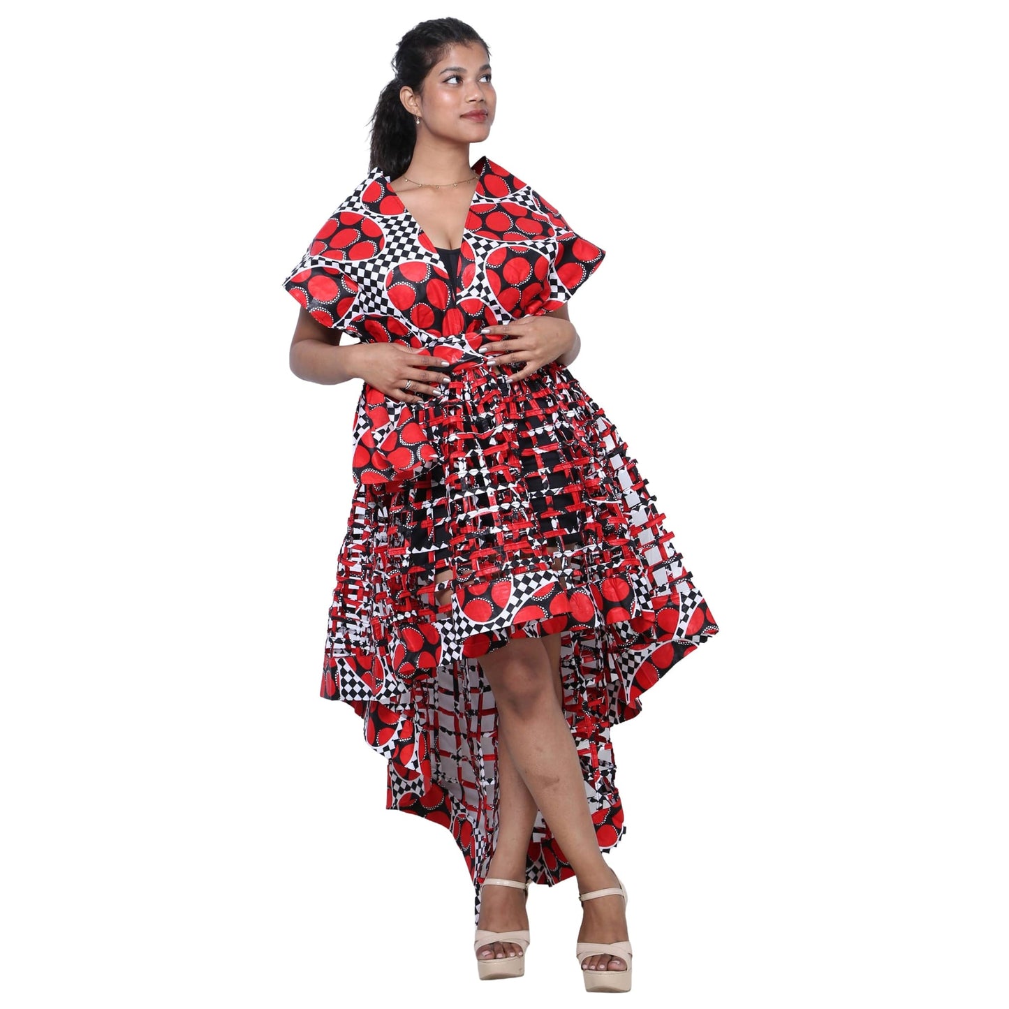 Cage Skirt with Removable Scarf Belt -- Multiwear