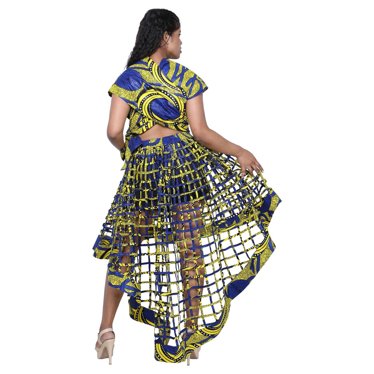 Cage Skirt with Removable Scarf Belt -- Multiwear