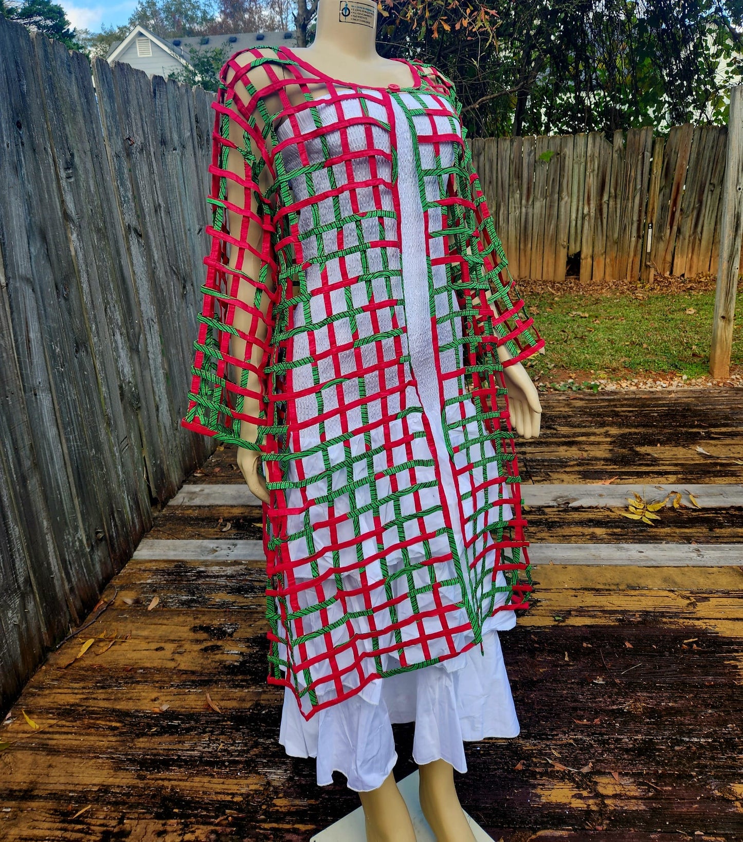 Minala Knot Braided Ankara Vest/Knee Length