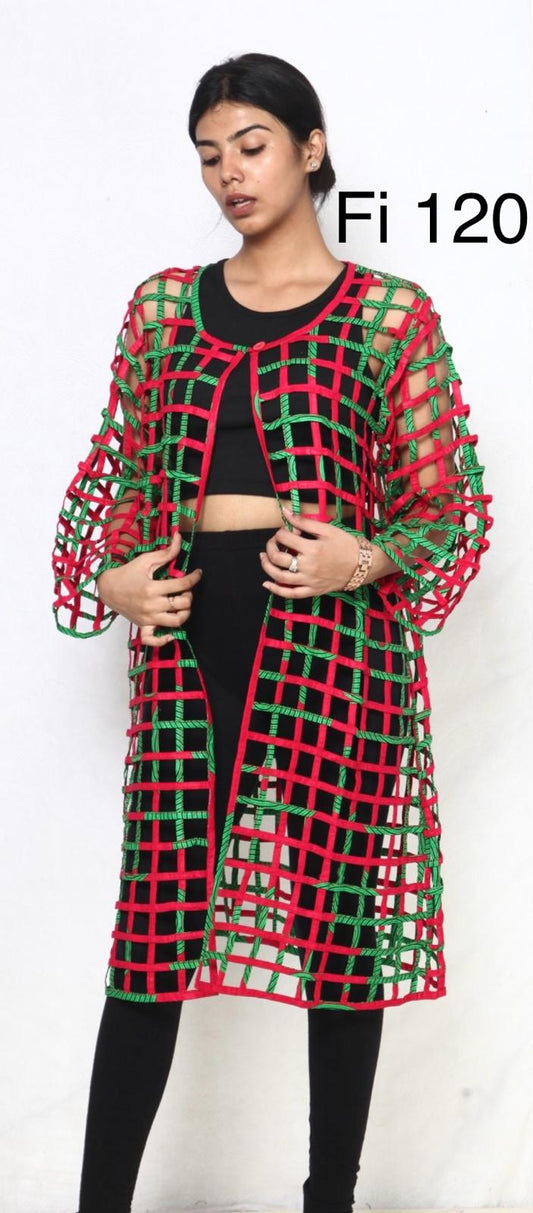 Minala Knot Braided Ankara Vest/Knee Length