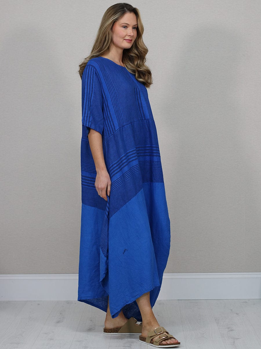 Stripe Print Ladies Linen Dress