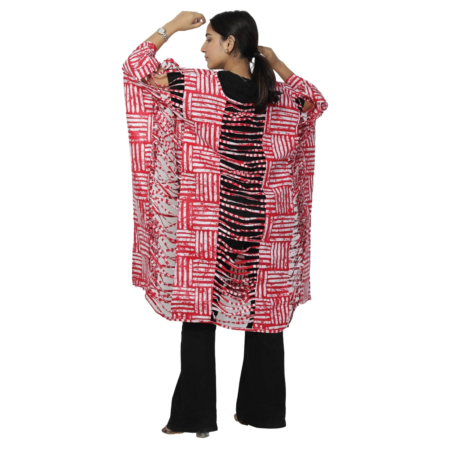 The Heritage Lattice-Cut Kaftan Tunic