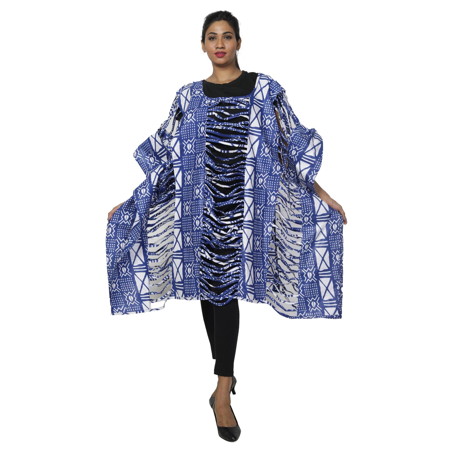 The Heritage Lattice-Cut Kaftan Tunic