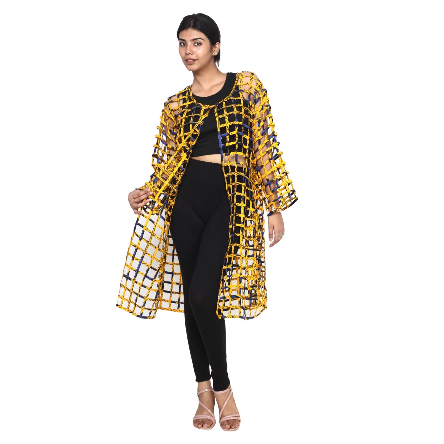 Minala Knot Braided Ankara Vest/Knee Length