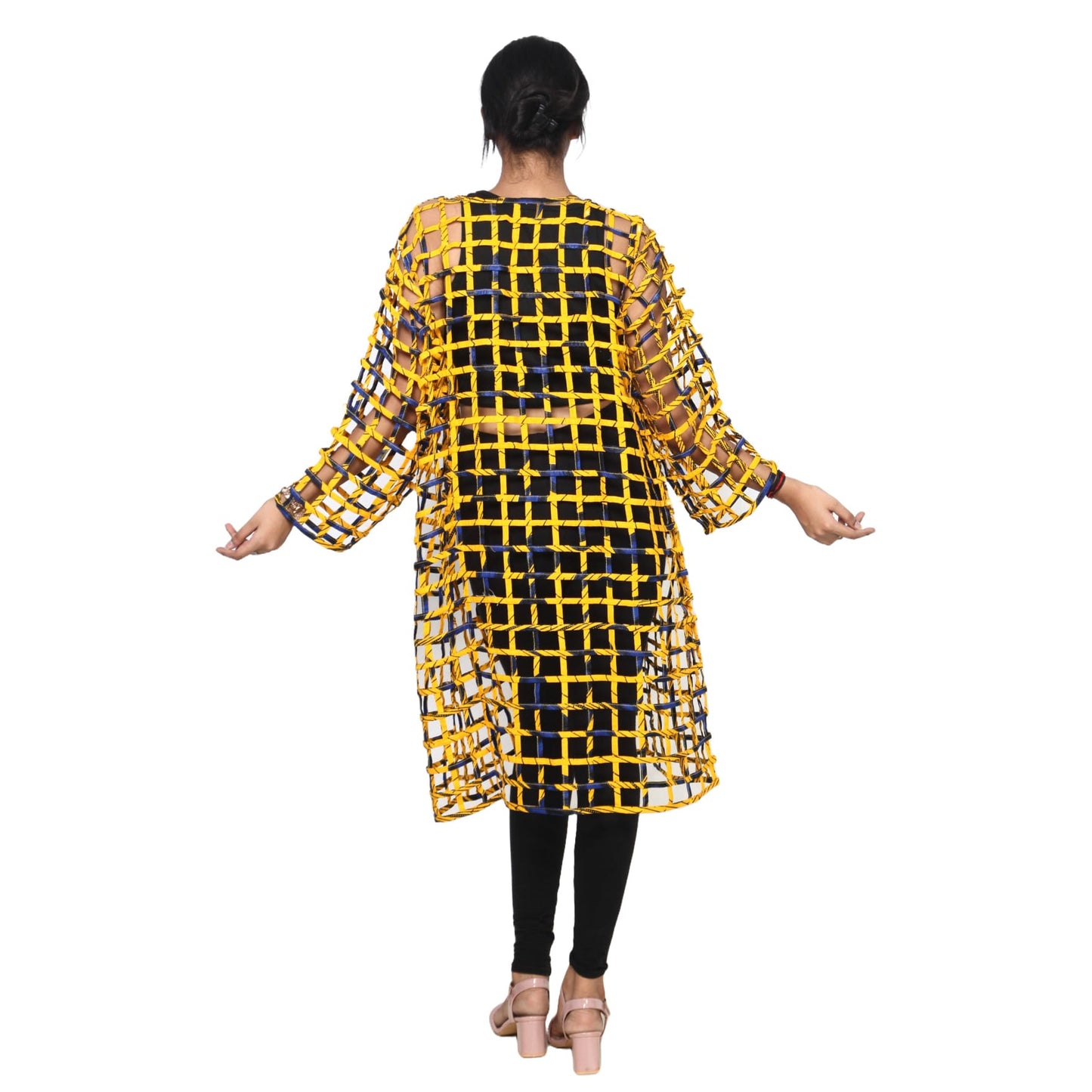 Minala Knot Braided Ankara Vest/Knee Length