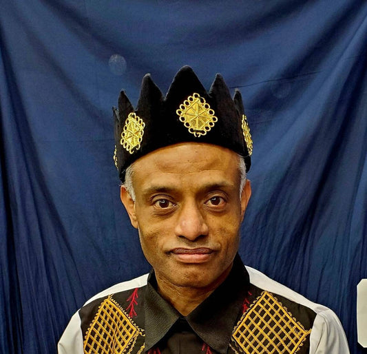 Igbo Traditional Royalty Men Hat/Black Gold/Hat Men/Crown Hat.