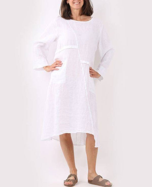 Italian Plain Linen Dress.