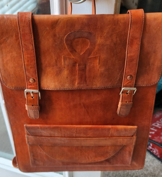 African Leather Laptop Bag.