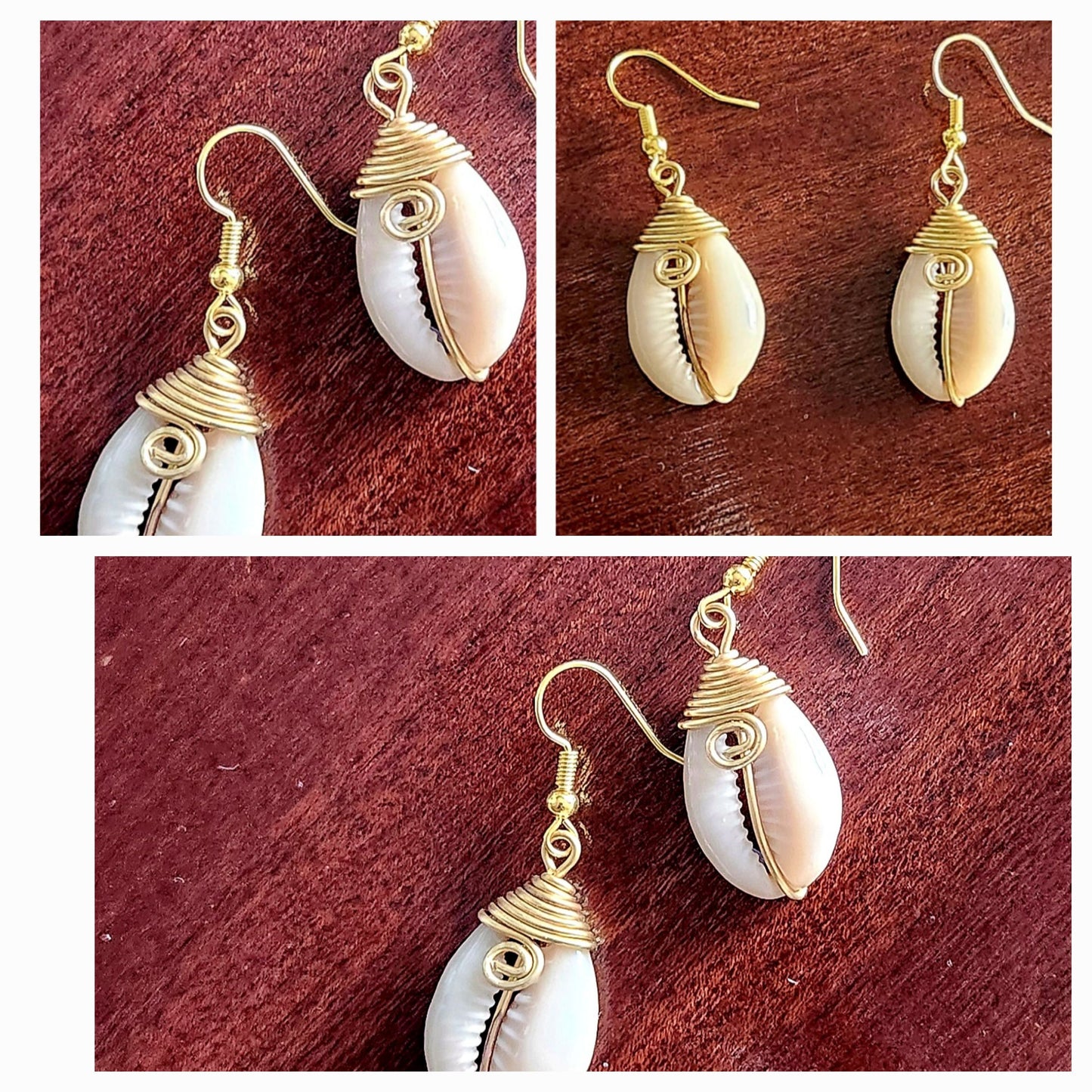 Cowrie Shell Earrings/African Cowrie Earrings//Ethnic Earrings/Gift for her.