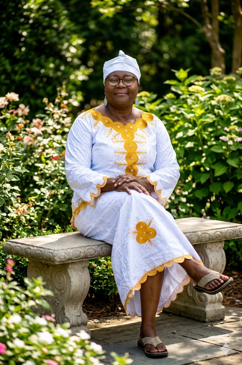 African Traditional Women Skirt Set/White and Gold 3 pc Wrap Skirt set with a Head Wrap/Fits L/XL.