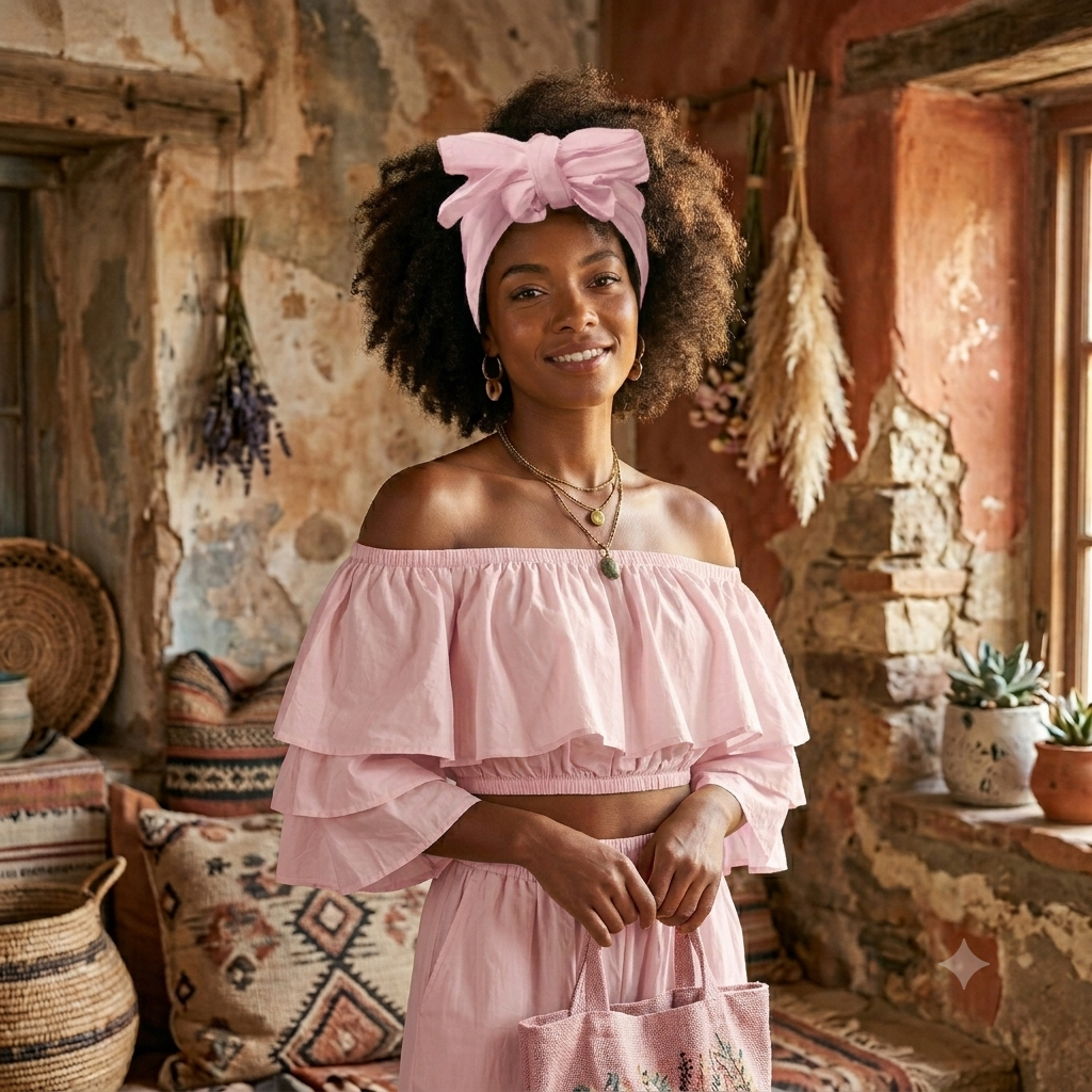The Ultimate Boho Ruffle Off-Shoulder Crop Top