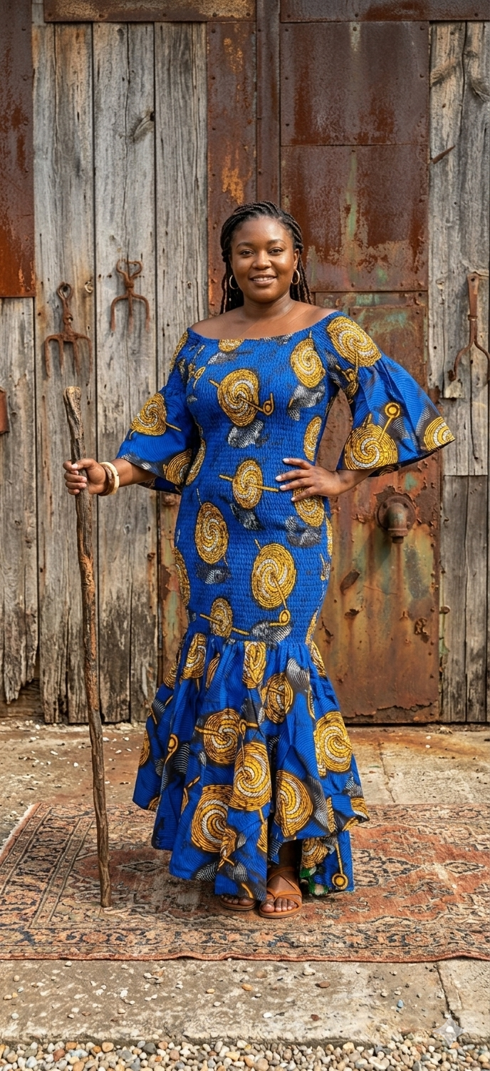 Fishtail Elastic Mermaid Maxi Ankara African Dress/African Formal Wear/Women Dress Regular Size M-XL