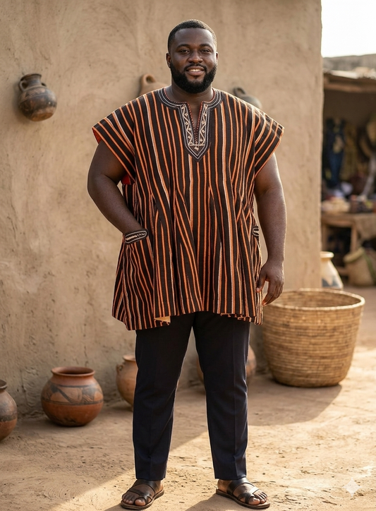 High Quality Woven Traditional Fugu Top/Batakari/Ghana Men Smock.