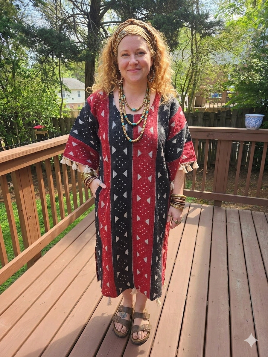 Handwoven Mudcloth Dress Bògòlanfini