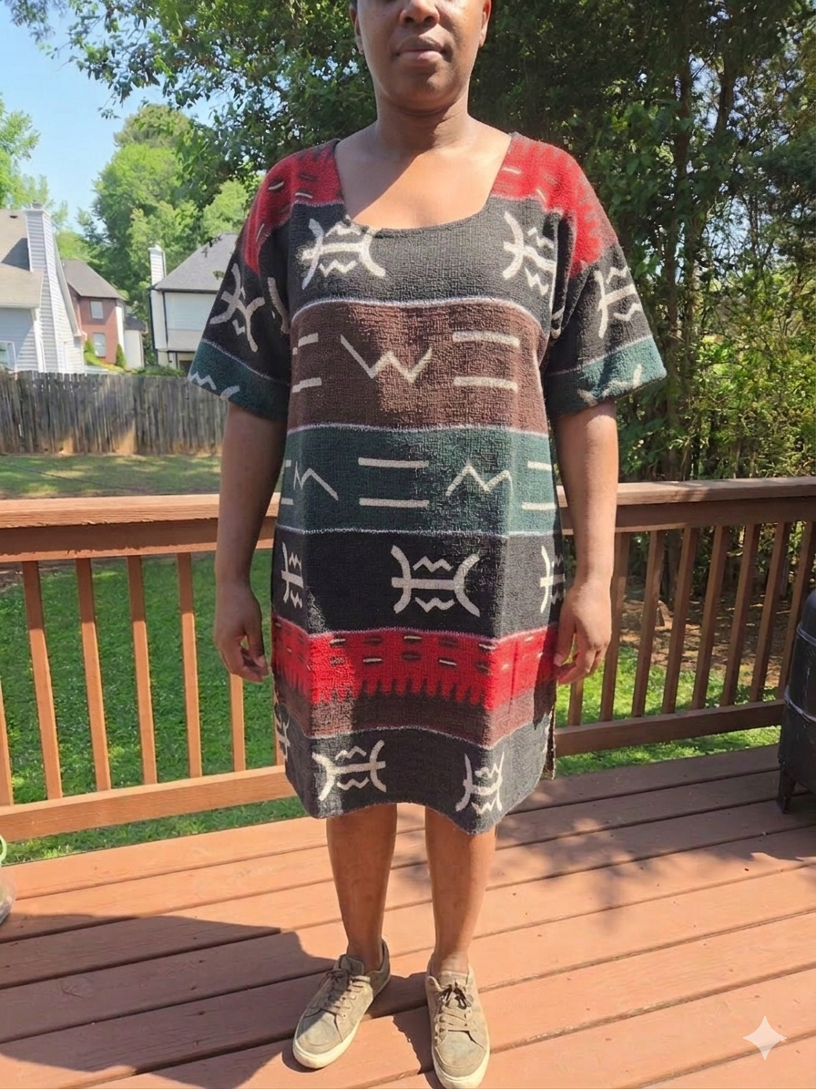 Handwoven Mudcloth Dress Bògòlanfini