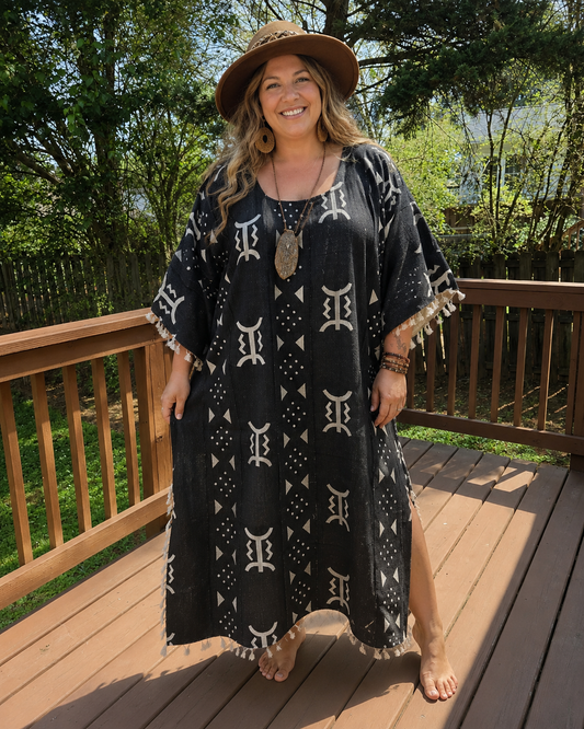 Handwoven Mudcloth Dress Bògòlanfini